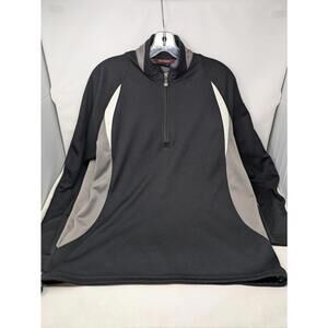 Mizuno WarmaLite Thermal 1/4 Zip Pullover Black Gray M Men’s Running
